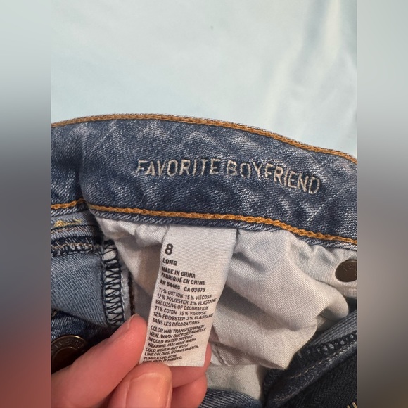 American Eagle Favorite Boyfriend Jeans - 8 Long - Picture 2 of 2